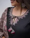 SI 218 Viscose Chanderi With Sequence Embroidery Work Kurti With Bottom Dupatta Online Wholesale